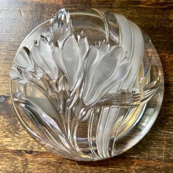 VINTAGE Mikasa Studio Nova Frosted Orchid Gold Rim 5” Candy Trinket Dish 1980s - Picture 2 of 5